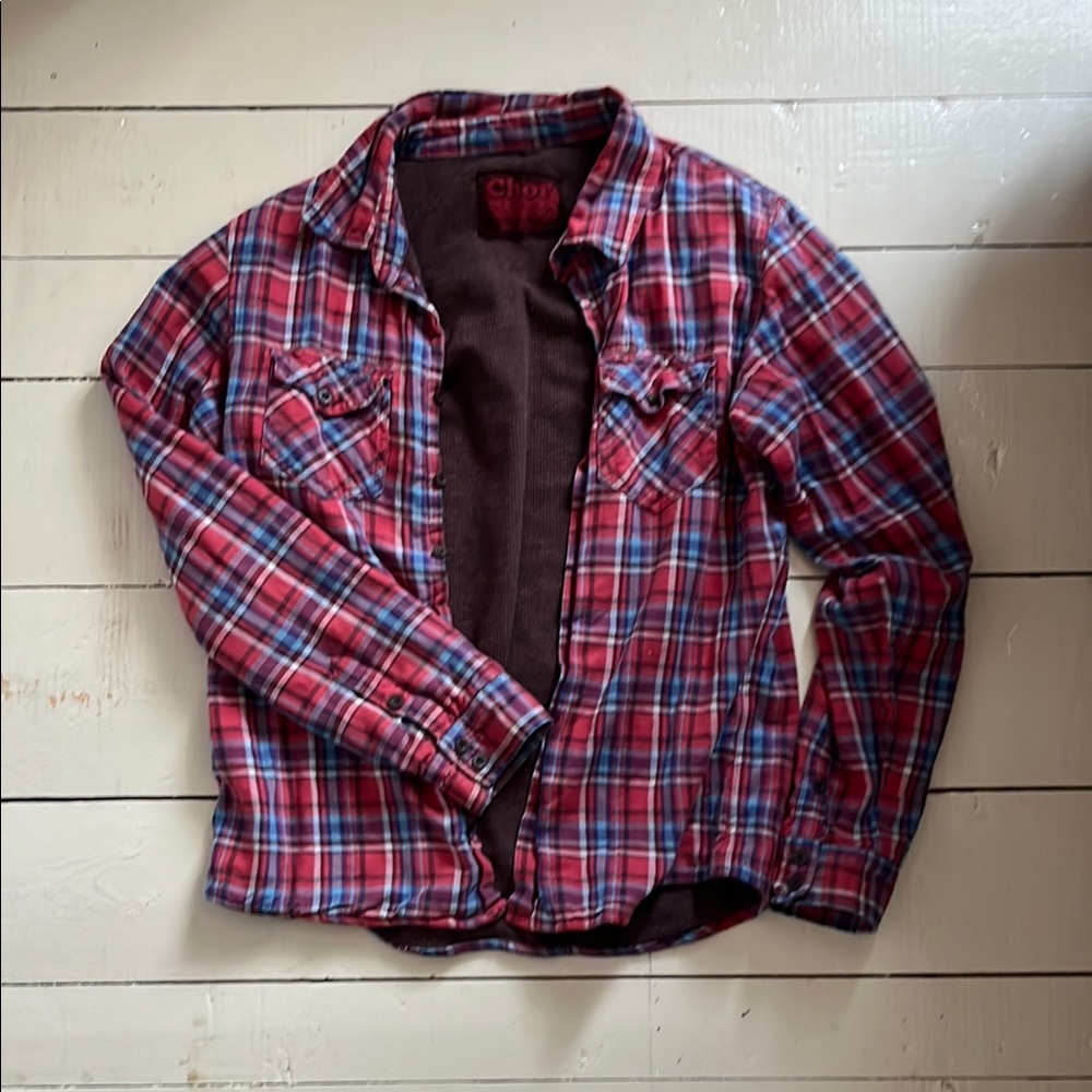 Chor western vintage Red and Blue Plaid Shirt